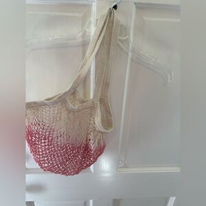 Dip Dye Pink and Cream Market Tote Bag